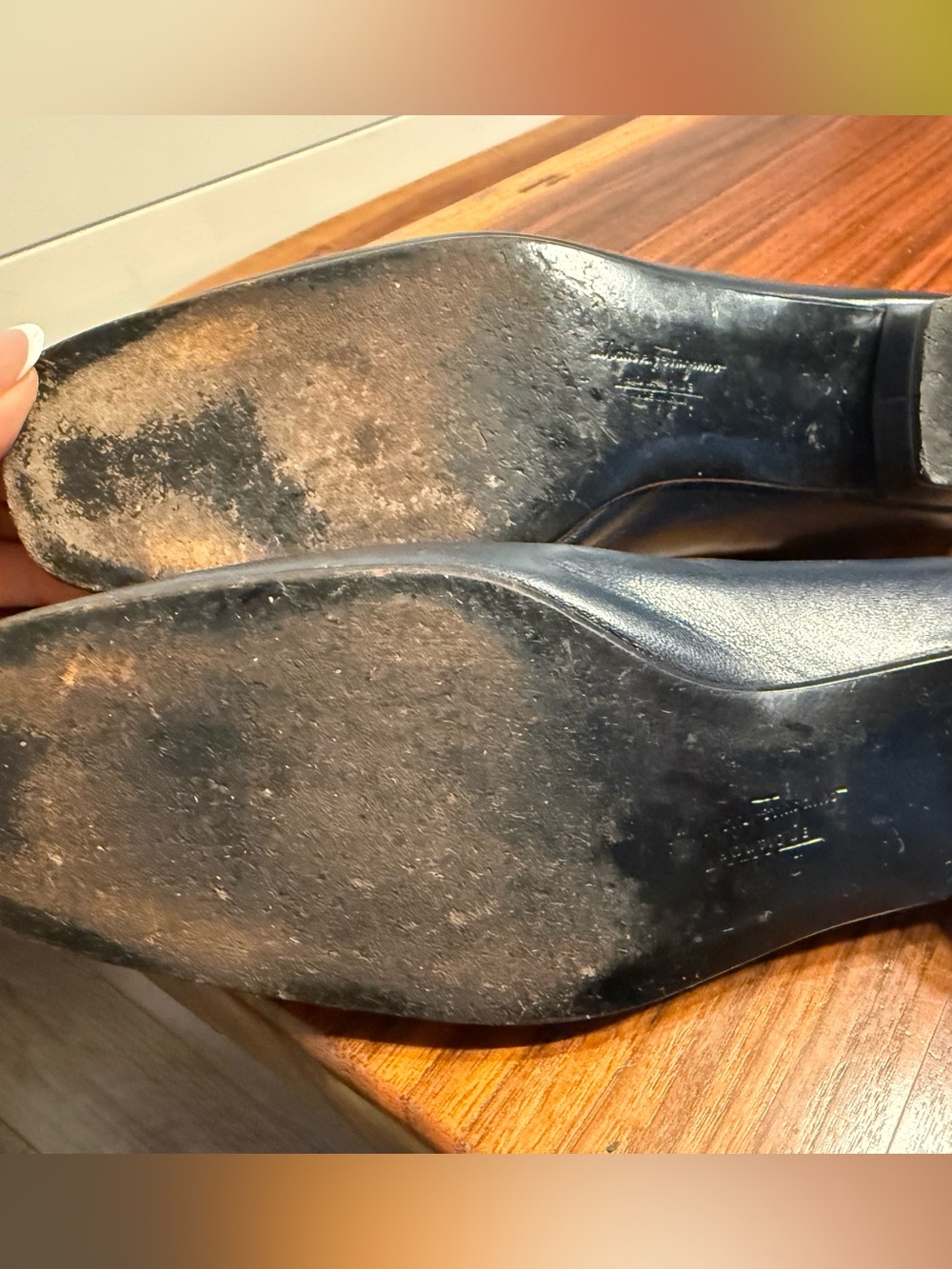 Salvatore Ferragamo Navy Leather Ballet Low Heel with Crisscross Straps - Picture 11 of 14